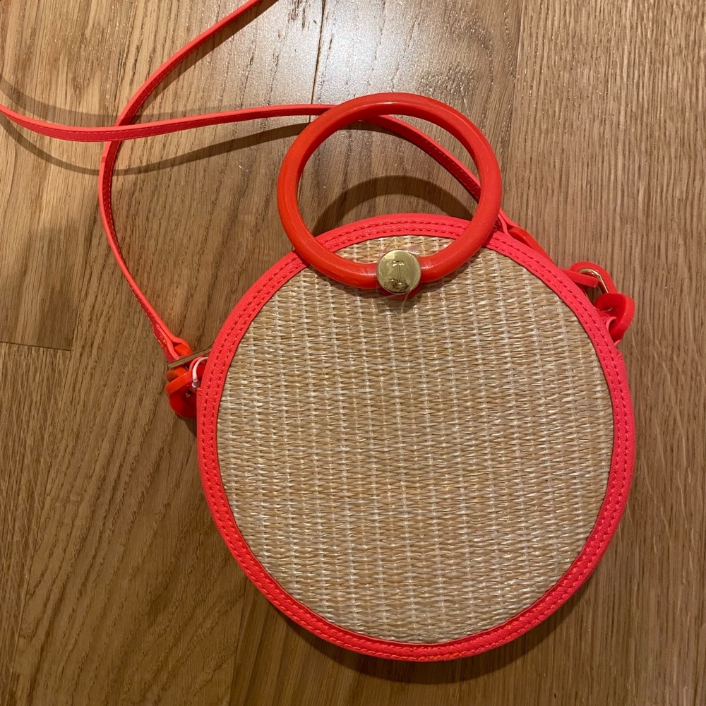 TED BAKER Agneti Neon Orange Woven Crossbody
